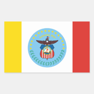 Flagge von Columbus, rechteckiger Ohio-Aufkleber Aufkleber