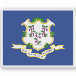 Flagge von Connecticut Aufkleber