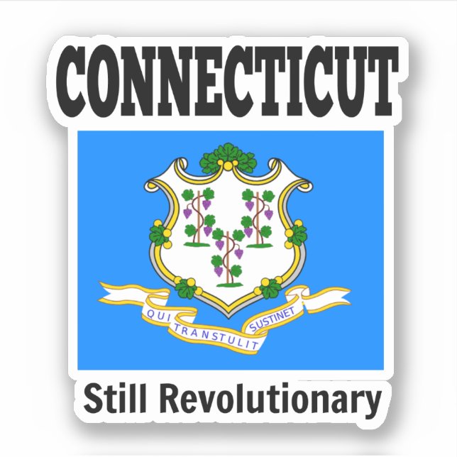 Flagge von Connecticut, Vereinigte Staaten Aufkleber (Vorderseite)