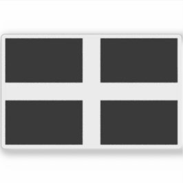 Flagge von Cornwall (bis 11. Jahrhundert unabhängi Aufkleber