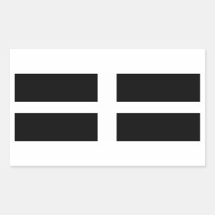 Flagge von Cornwall Rechteckiger Aufkleber