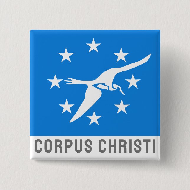 Flagge von Corpus Christi, Texas Button (Vorderseite)