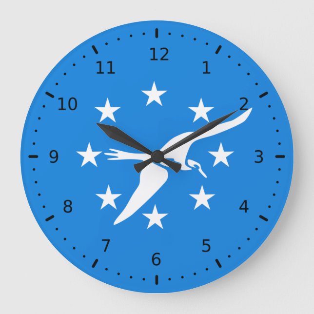 Flagge von Corpus Christi, Texas Große Wanduhr (Vorderseite)