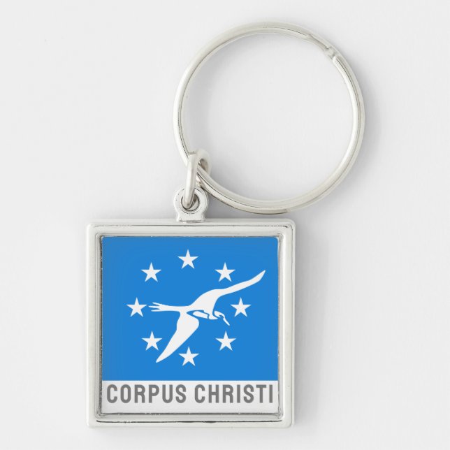 Flagge von Corpus Christi, Texas Schlüsselanhänger (Vorne)