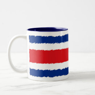 Flagge von Costa Rica Zweifarbige Tasse