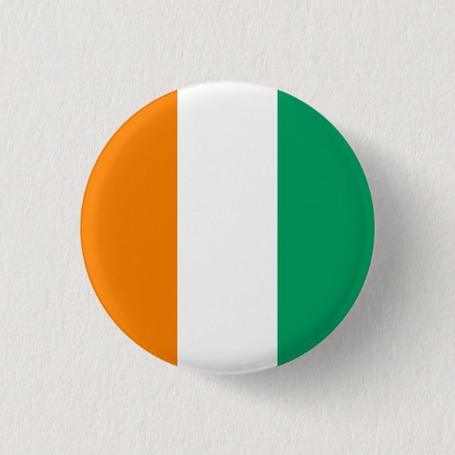 Flagge von Côte d'Ivoire Button (Vorderseite)