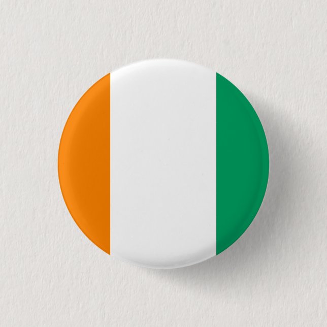 Flagge von Côte d'Ivoire Button (Vorderseite)