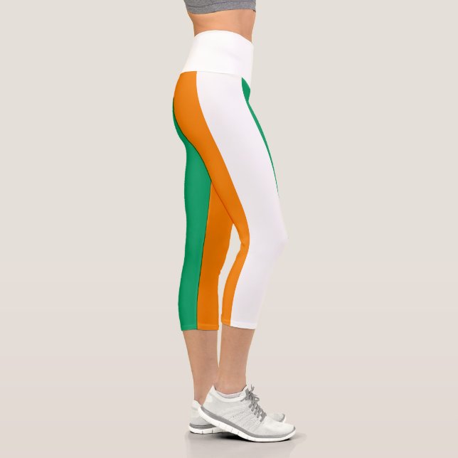 Flagge von Côte d'Ivoire Capri Leggings (Rechts)