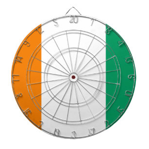 Flagge von Côte d'Ivoire - Drapeau de la Côte d'Iv Dartscheibe