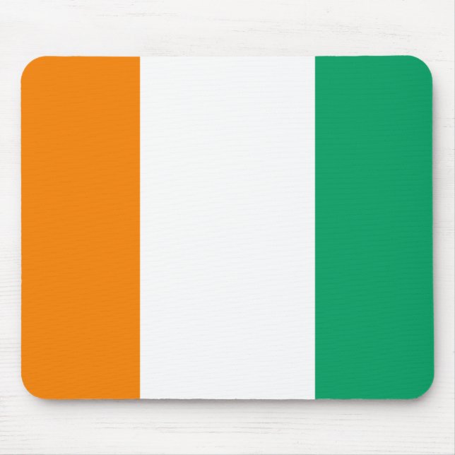 Flagge von Côte d'Ivoire - Drapeau de la Côte d'Iv Mousepad (Vorne)