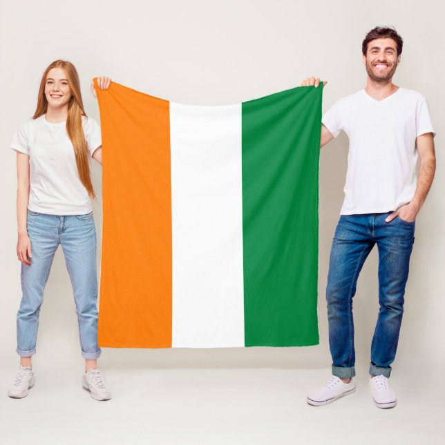 Flagge von Côte d'Ivoire Fleecedecke (Beispiel)