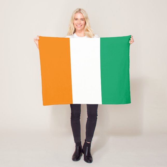Flagge von Côte d'Ivoire Fleecedecke (Beispiel)