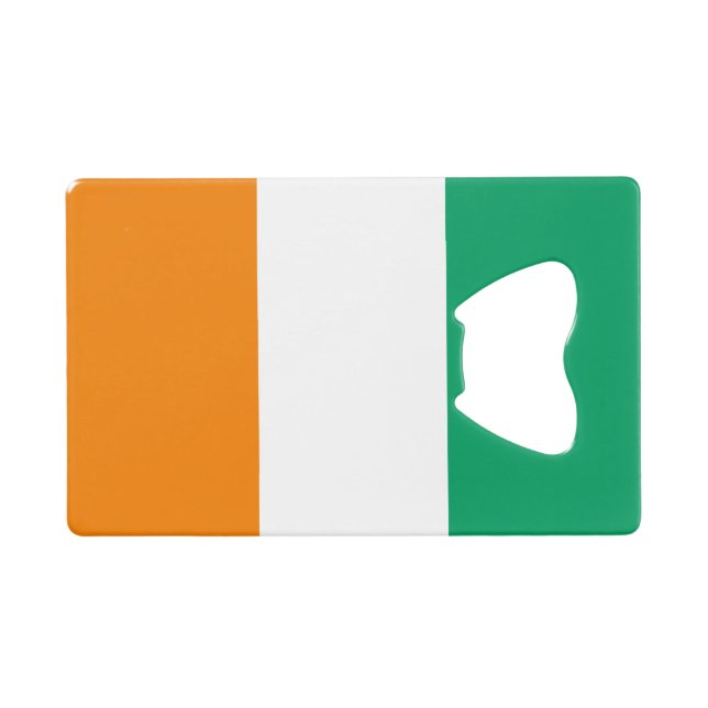 Flagge von Côte d'Ivoire Geldbeutel Flaschenöffner (Vorderseite (Horizontal))