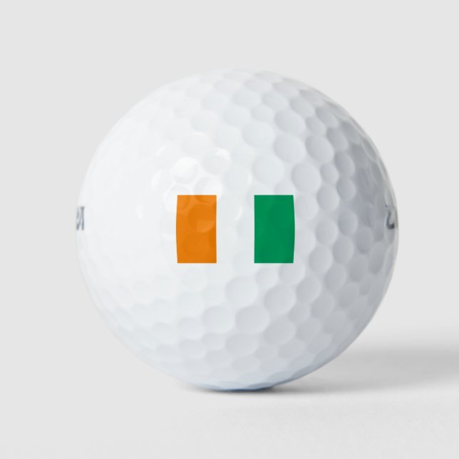 Flagge von Côte d'Ivoire Golfball (Vorderseite)
