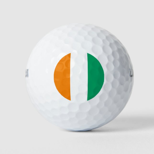 Flagge von Côte d'Ivoire Golfball (Vorderseite)