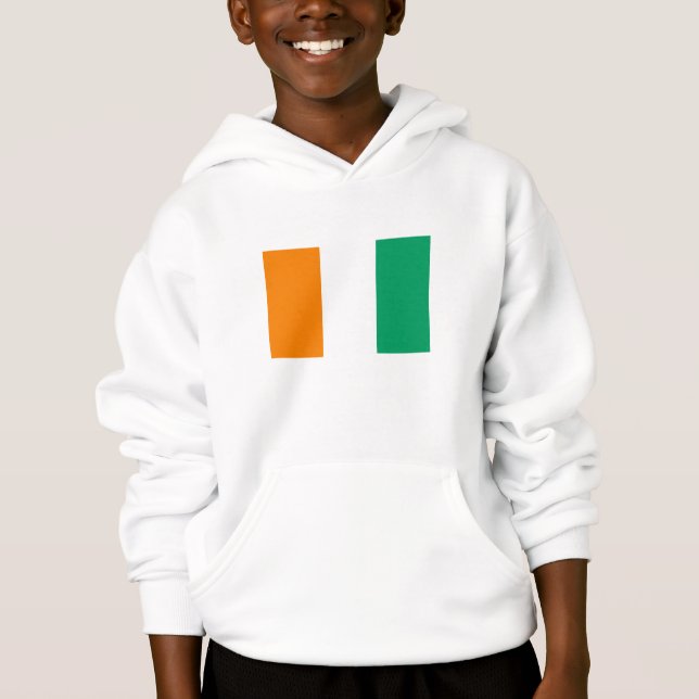 Flagge von Côte d'Ivoire Hoodie (Vorderseite)
