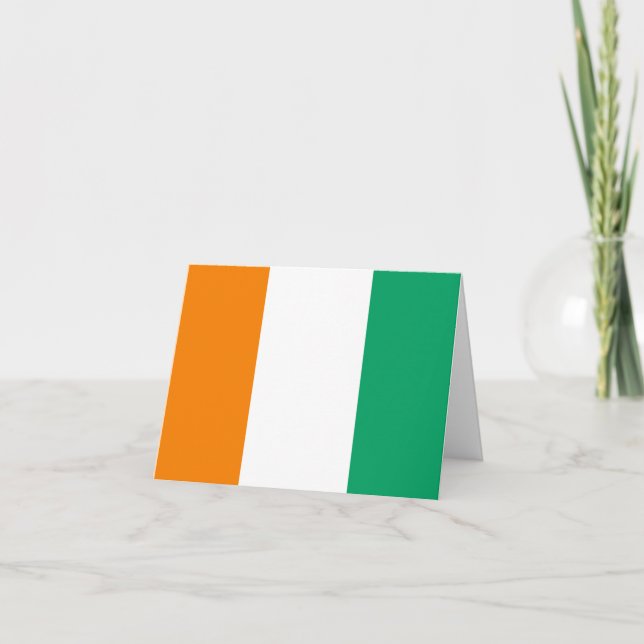 Flagge von Côte d'Ivoire Karte (Vorderseite)