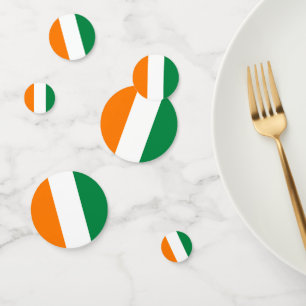 Flagge von Côte d'Ivoire Konfetti