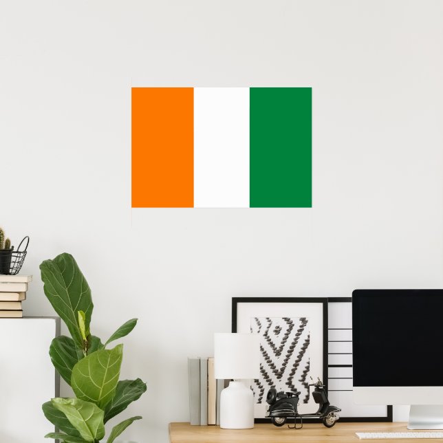 Flagge von Côte d'Ivoire Poster (Heimbüro)