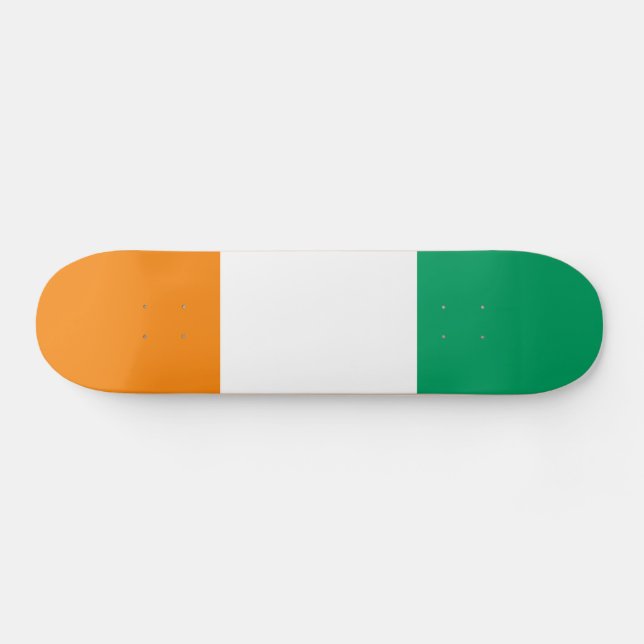 Flagge von Côte d'Ivoire Skateboard (Horizontal)