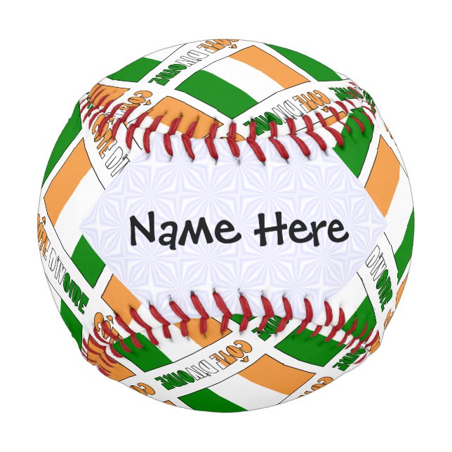 Flagge von Côte d'Ivoire und Côte d'Ivoire - Ihr N Baseball (Vorderseite)