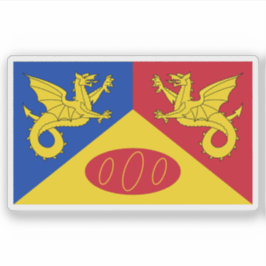 Flagge von Craig-y-dorth (Cwmcarvan), Wales Aufkleber
