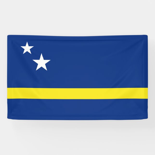 Flagge von Curaçao Banner (Horizontal)
