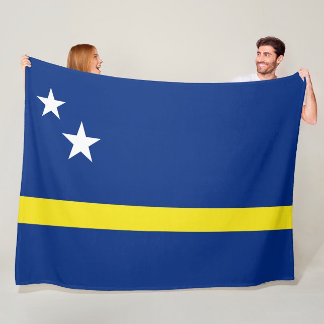Flagge von Curaçao Fleecedecke (Beispiel)