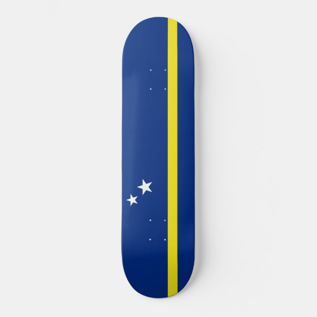 Flagge von Curaçao Skateboard (Vorderseite)