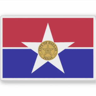Flagge von Dallas, Texas Aufkleber