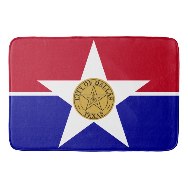 Flagge von Dallas (Texas) Badematte (Vorderseite)