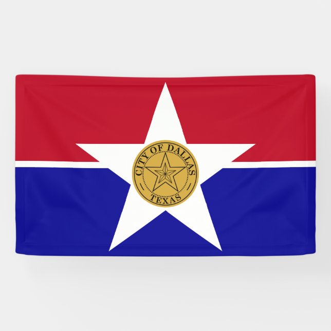 Flagge von Dallas (Texas) Banner (Horizontal)