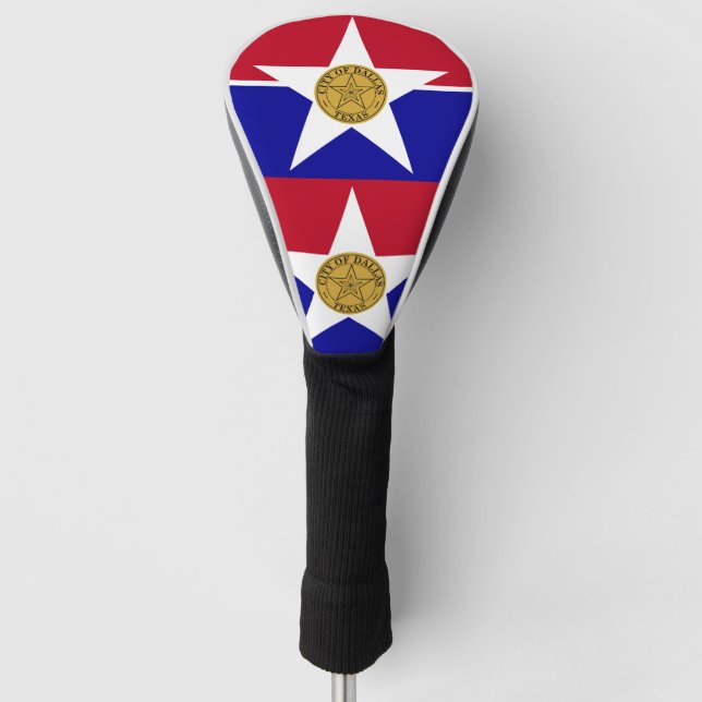 Flagge von Dallas, Texas Golf Head Cover Golf Headcover (Vorderseite)