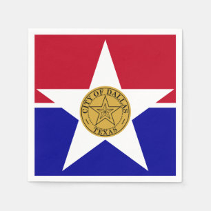 Flagge von Dallas, Texas Napkins Serviette
