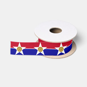 Flagge von Dallas, Texas Satin Ribbon Satinband