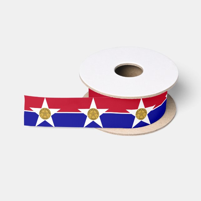 Flagge von Dallas, Texas Satin Ribbon Satinband (Spule)