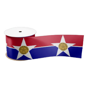 Flagge von Dallas (Texas) Satinband