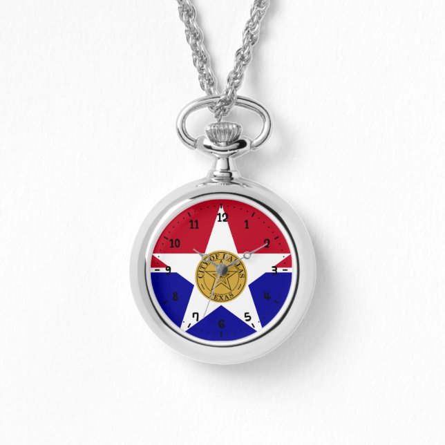Flagge von Dallas, Texas Watch Armbanduhr (Vorderseite)