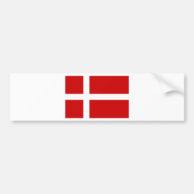 Flagge von Dänemark Autoaufkleber (Vorne)