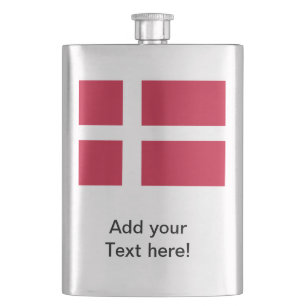 Flagge von Dänemark Flachmann