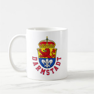 Flagge von Darmstadt, Deutschland Kaffeetasse