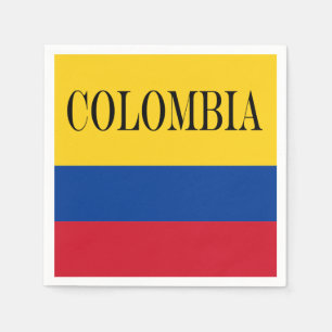 Flagge von De Kolumbien Kolumbien-Bandera Serviette