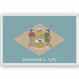 Flagge von Delaware Aufkleber