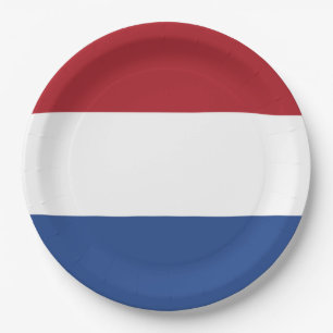 Flagge von den Niederlanden Pappteller