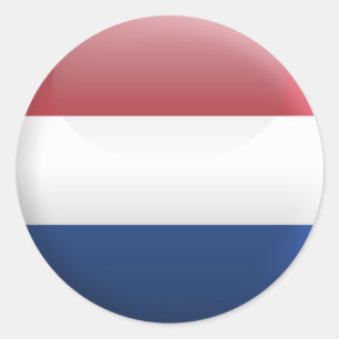 Flagge von den Niederlanden Runder Aufkleber