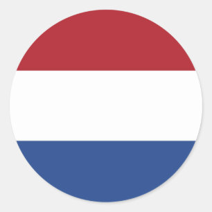 Flagge von den Niederlanden Runder Aufkleber