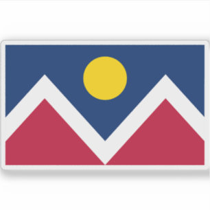 Flagge von Denver, Colorado Aufkleber