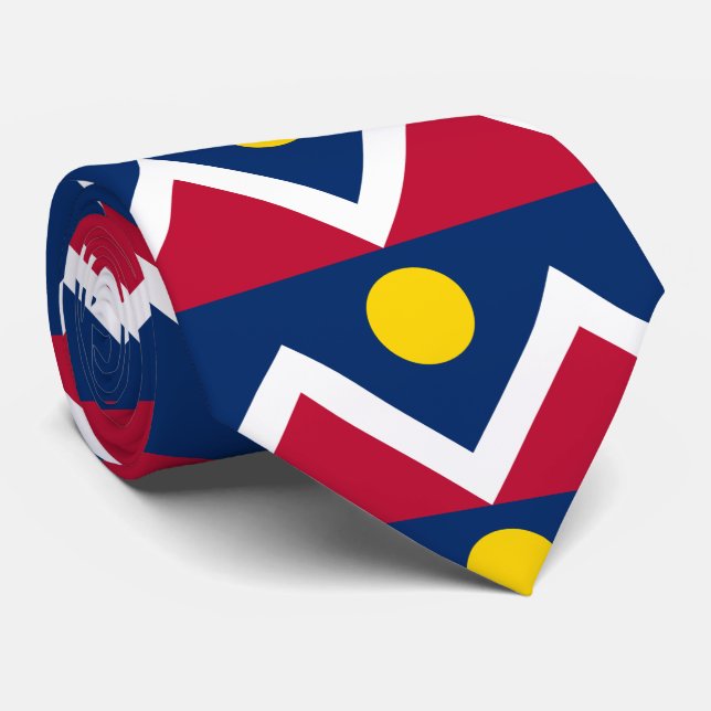 Flagge von Denver, Colorado Krawatte (Gerollt)
