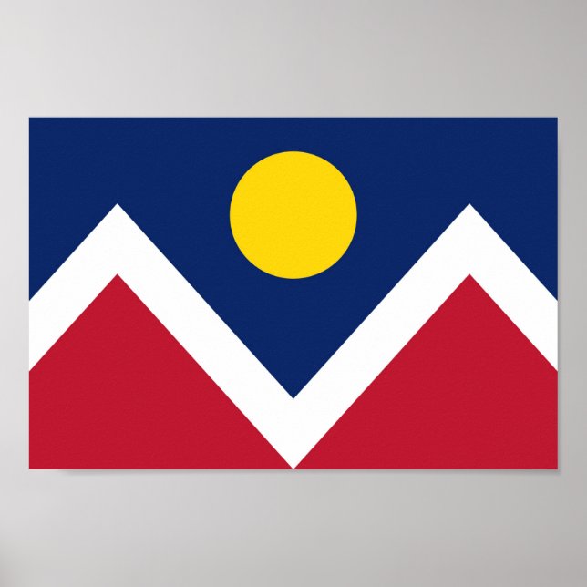 Flagge von Denver, Colorado Poster (Vorne)