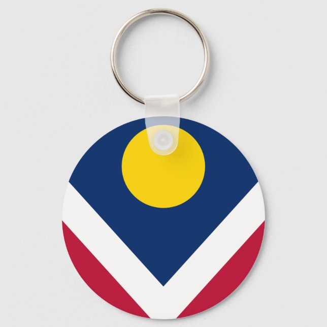 Flagge von Denver, Colorado Schlüsselanhänger (Vorderseite)